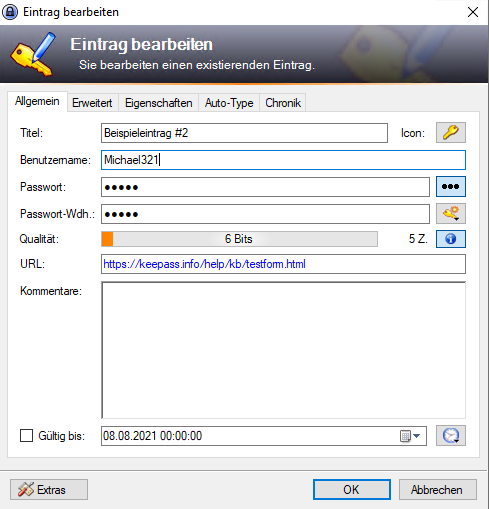 02 KeePass Eintrag